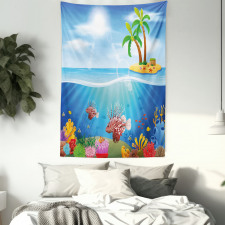 Lionfish and Coral Reefs Tapestry