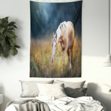 Palomino Horse Grazing Tapestry