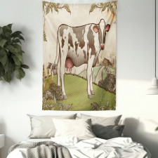 Dairy Cattle Farmland Tapestry