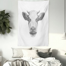 Sketch Portrait of Cow Tapestry