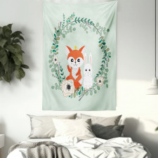 Friends Fox Rabbit Tapestry