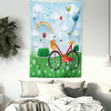 Spring Landscape with Bike Tapestry