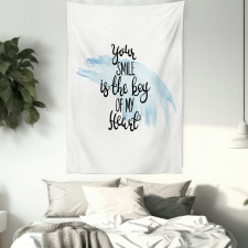 Romantic Words Brushstrokes Tapestry