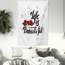 Life is Roses Motif Tapestry