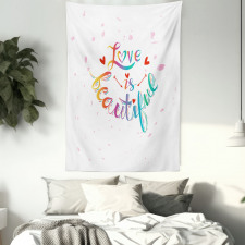 Love is Rainbow Art Tapestry