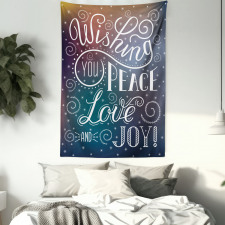 Wishes Themed Xmas Image Tapestry