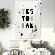 Encouraging Phrase Leaf Tapestry