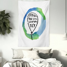 Watercolor Encouraging Text Tapestry