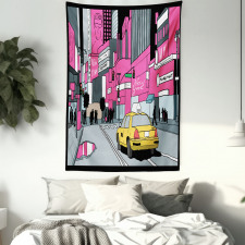 View of Manhattan and Taxi Tapestry