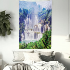 Waterfall Tropical Plant Tapestry