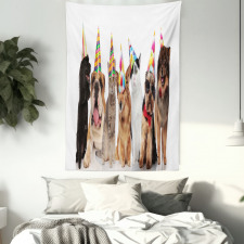 Party Animals in Hats Tapestry