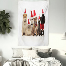 Team of Pets Panting Tapestry