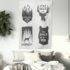 Stay Wild and Wander Tapestry