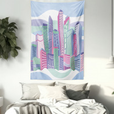 Funny Buildings in City Tapestry