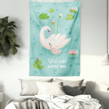 Baby Swan Welcoming Tapestry