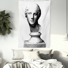 Woman Head Art Tapestry