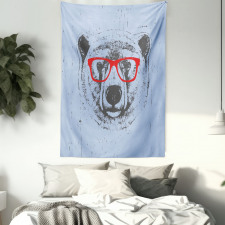 Whimsical Grunge Polar Bear Tapestry