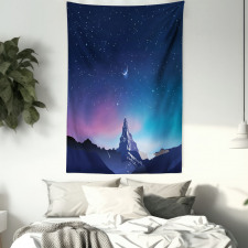 Aurora Borealis Mountain Tapestry