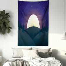 Night Forest Starry Sky Tapestry