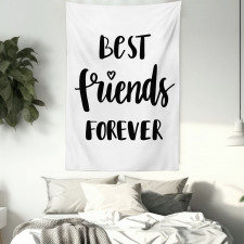 Monochrome Love Forever Tapestry