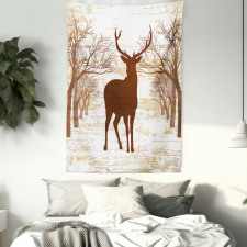 Rustic Silhouette Art Tapestry