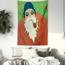 Funky Santa with Pipe Tapestry