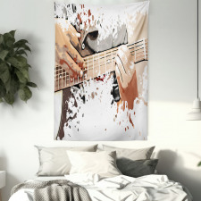 Man Playing Guitar Tapestry