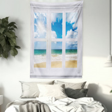 Ocean View Vivid Sun Tapestry