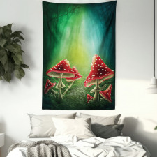 Mysterious Mushrooms Tapestry