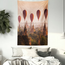 Hot Air Balloon Myanmar Tapestry