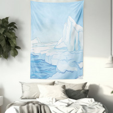 Cartoon Style Winter Theme Tapestry