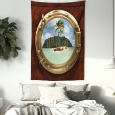 View of Deserted Island Tapestry