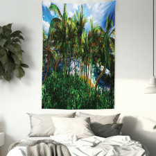 Hawaii Island Palm Tree Tapestry