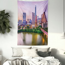 Urban Scene Image and River Tapestry