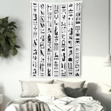 Vertical Ancient Writing Tapestry