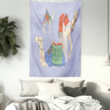 Camels with Rugs Tapestry