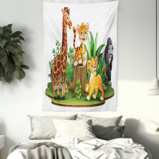 Colorful Forest Wildlife Tapestry