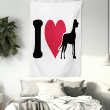 Classic Heart Dog Lover Tapestry