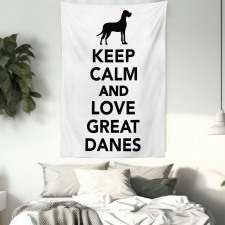 Keep Calm and Love Text Tapestry