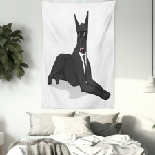 Humorous Dog in Suit Tapestry