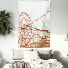 Silhouette Rides Flags Tapestry