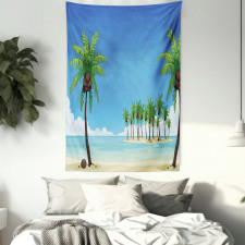 Coconut Trees in the Ocean Tapestry