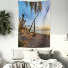 Summer Time Hammock on a Beach Tapestry