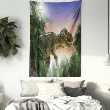 Dinosaur in the Jungle Tapestry