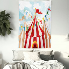 Circus Cloudy Sun Sky Tapestry