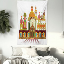 Slavic Architecture Fantasy Tapestry