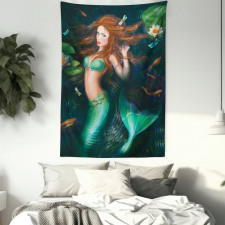 Mermaid Lake Lilies Tapestry