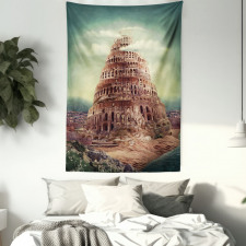 Tower Of Babel Clouds Tapestry