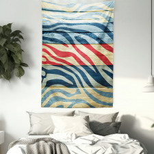 Country Zebra on Wood Tapestry