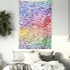 Abstract Zebra Skin Tapestry